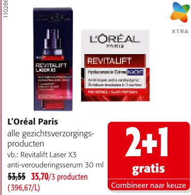 Promotie: L'oreal gezichtsverzorging