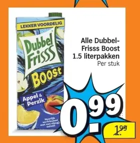 Aanbieding: Alle Dubbel-Frisss Boost 1.5 literpakken