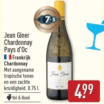 Aanbieding: Jean Giner Chardonnay Pays d'Oc