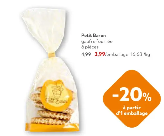 Offre: Gaufre fourrée