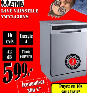 Offre: Lave vaisselle vwv243rvs