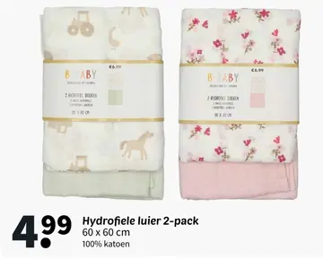 Aanbieding: Hydrofiele luier 2-pack