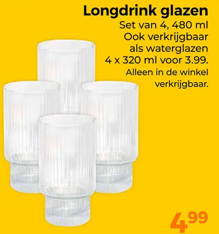 Aanbieding: Longdrink glazen