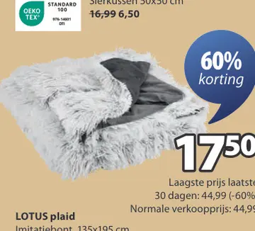 Aanbieding: LOTUS plaid