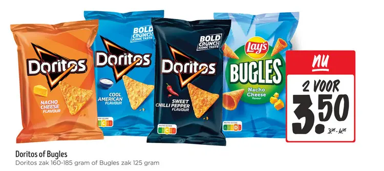 Aanbieding: Doritos of Bugles