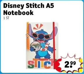 Aanbieding: Disney Stitch A5 Notebook