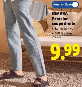 Offre: Pantalon coupe droite