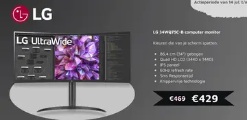 Aanbieding: LG 34WQ75C-B computer monitor