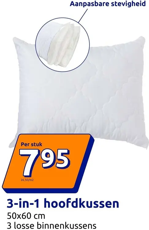 Promotie: 3-in-1 hoofdkussen