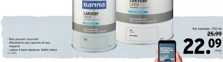Offre: GAMMA Lakverf / Laque