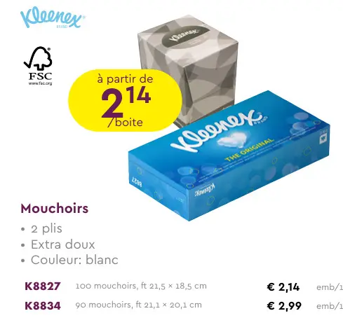 Offre: Mouchoirs