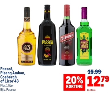 Aanbieding: Passoã, Pisang Ambon, Coebergh of Licor 43