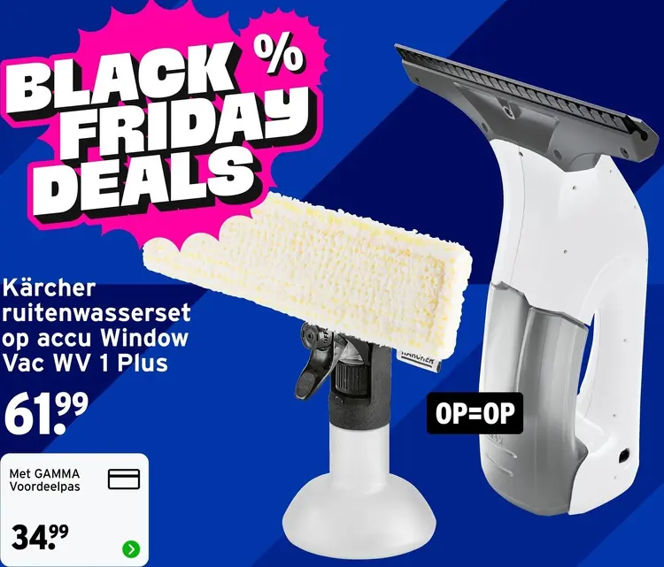 Aanbieding: Ruitenwasserset op accu Window Vac WV 1 Plus