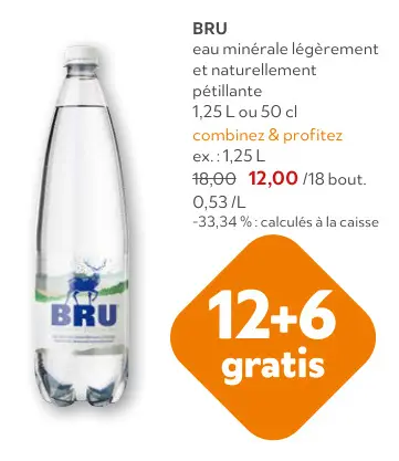 Offre: eau minérale légèrement et naturellement pétillante