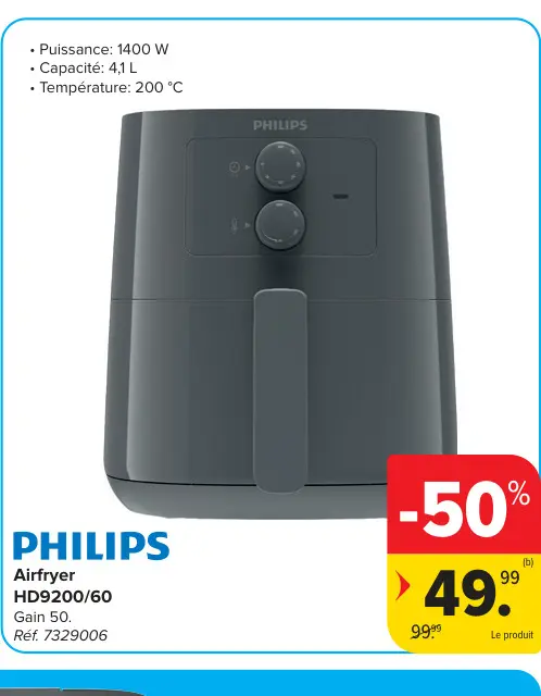 Offre: Airfryer HD9200/60
