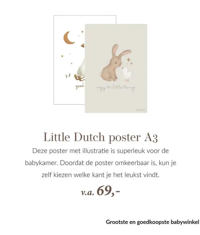 Aanbieding: Little Dutch poster A3