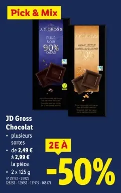 Offre: JD Gross Chocolat