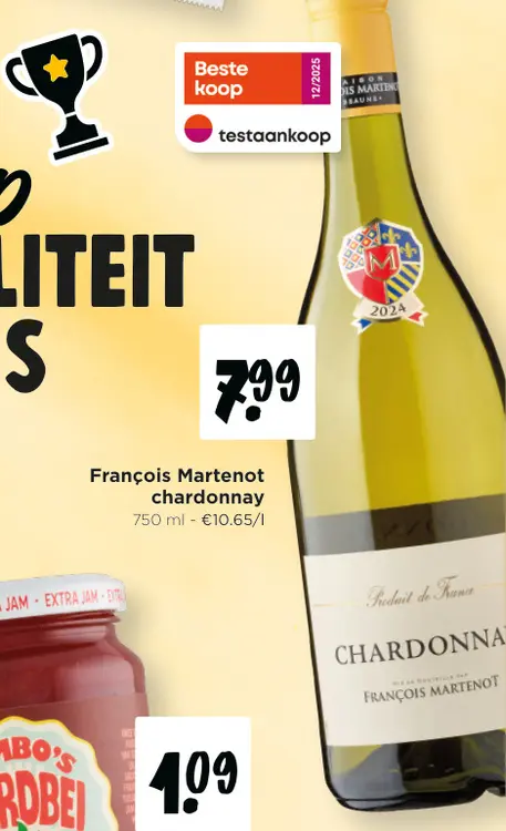 Promotie: François Martenot chardonnay