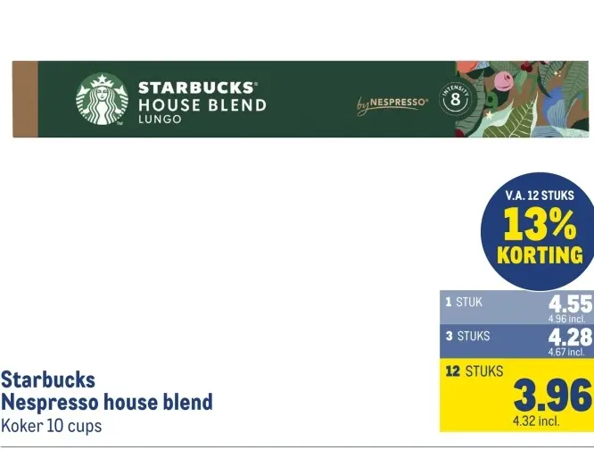 Aanbieding: Starbucks Nespresso house blend