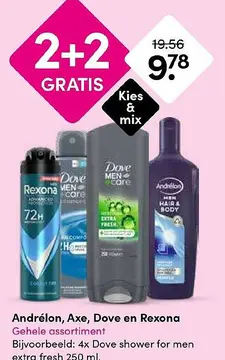 Aanbieding: Andrélon, Axe, Dove en Rexona