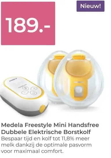 Aanbieding: Freestyle Mini Handsfree Dubbele Elektrische Borstkolf