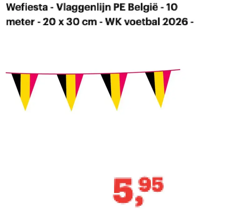 Promotie: Wefiesta - Vlaggenlijn PE België