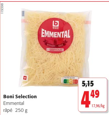 Offre: Emmental râpé