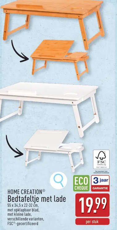 Promotie: Bedtafeltje met lade