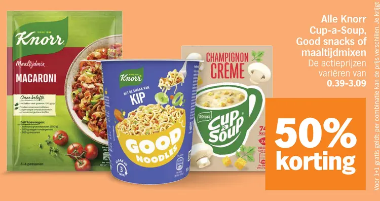 Aanbieding: Knorr Cup-a-Soup, Good snacks of maaltijdmixen