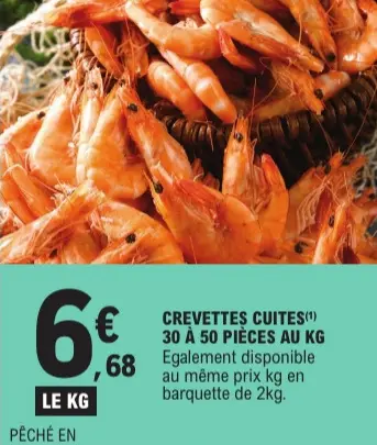 Offre: Crevettes cuites
