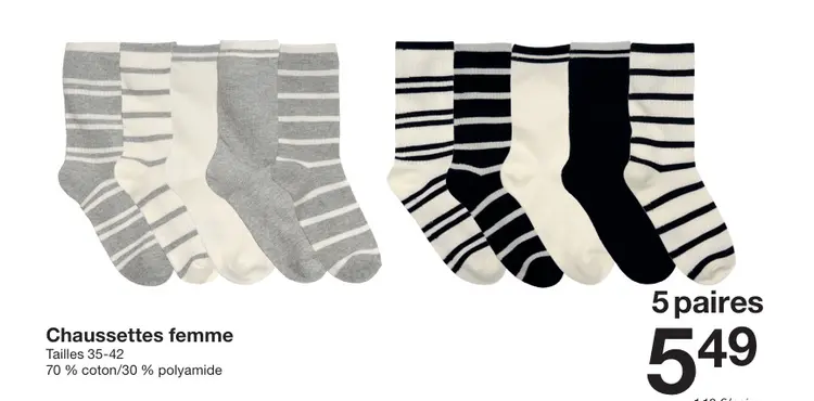 Offre: Chaussettes femme