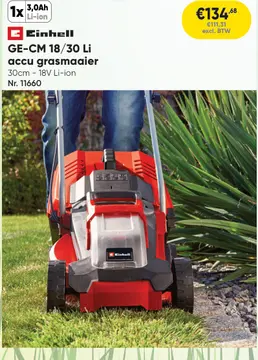 Aanbieding: GE-CM 18/30 Li accu grasmaaier