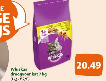 Aanbieding: Whiskas droogvoer kat
