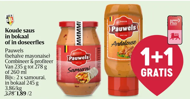 Promotie: Koude saus in bokaal of in doseerfles