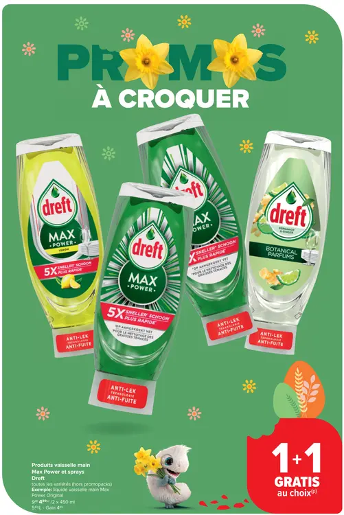 Offre: Produits vaisselle main Max Power et sprays