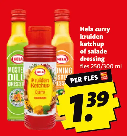 Aanbieding: Hela curry kruiden ketchup of salade dressing