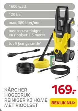 Aanbieding: Kärcher hogedruk-reiniger k3 home met rioolse