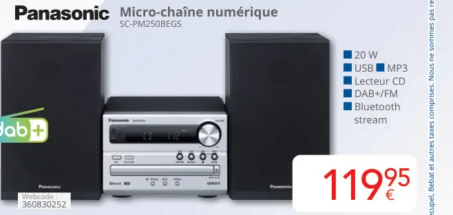 Offre: Micro-chaîne numérique