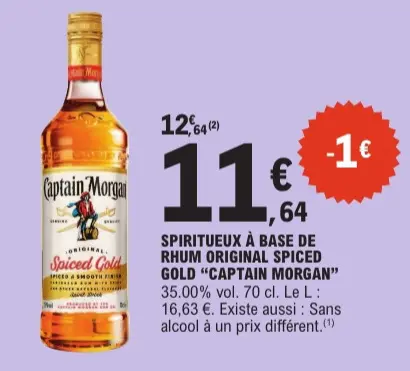Offre: Spiritueux à base de rhum original spiced gol