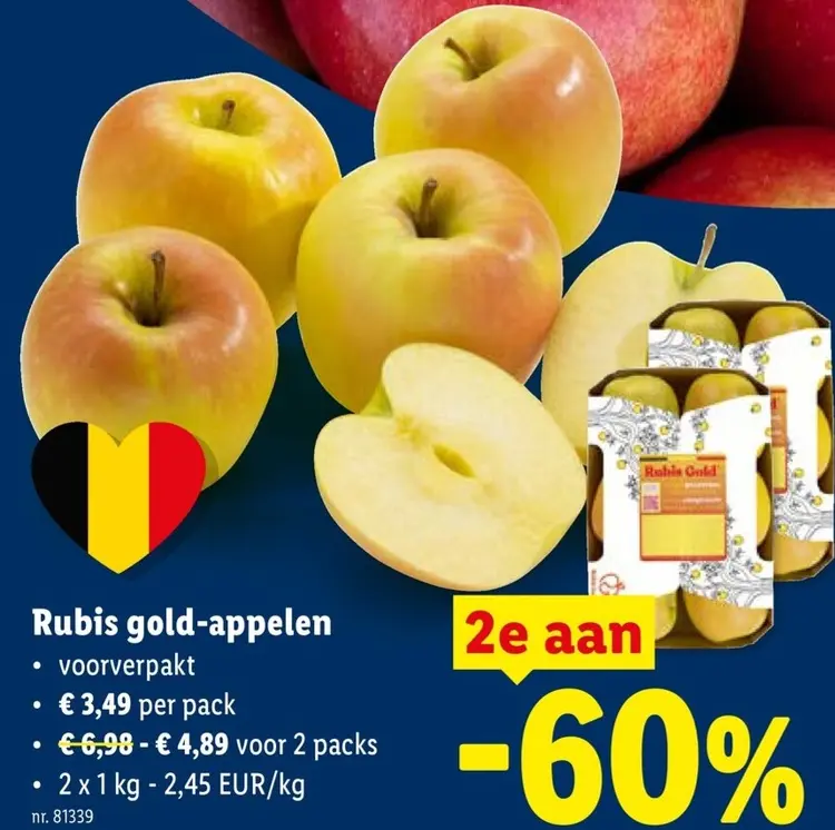 Promotie: Rubis gold-appelen