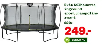 Aanbieding: Exit Silhouette inground sporttrampoline zwar