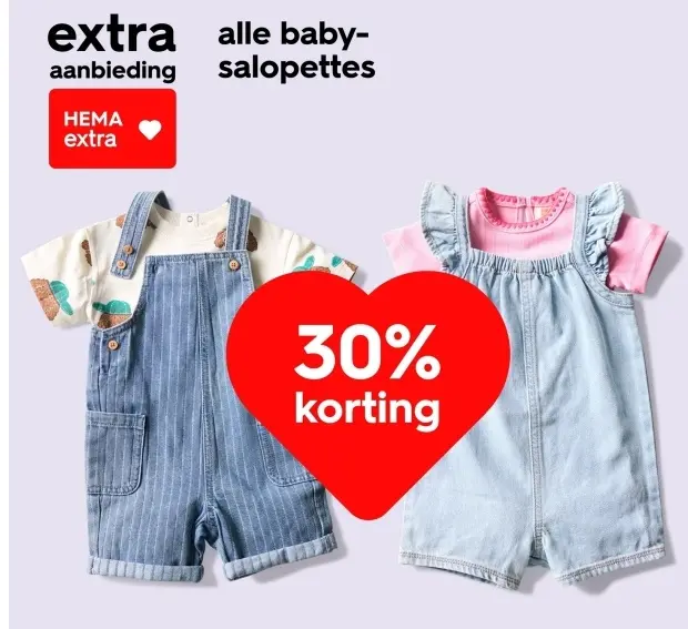 Promotie: alle baby-salopettes