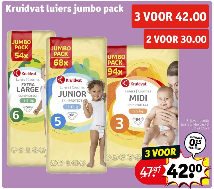 Aanbieding: Luiers jumbo pack
