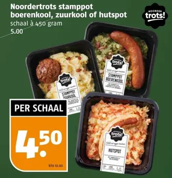 Aanbieding: Noordertrots stamppot boerenkool, zuurkool of hutspot