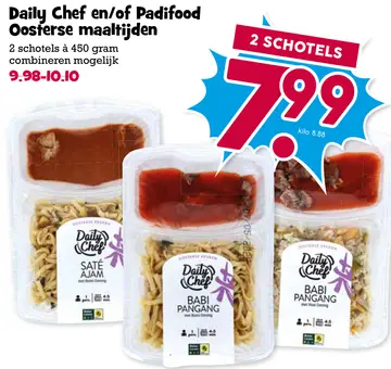 Aanbieding: Daily Chef en/of Padifood Oosterse maaltijden