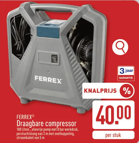 Promotie: Draagbare compressor