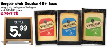 Aanbieding: Vergeer stuk Goudse 48+ kaas