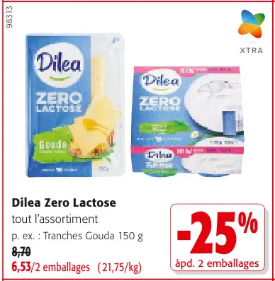 Offre: Dilea Zero Lactose