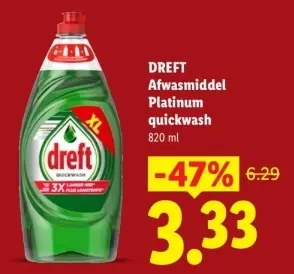 Aanbieding: Afwasmiddel Platinum quickwash