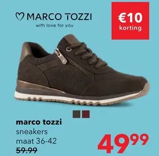 Aanbieding: Marco Tozzi dames sneakers bruin